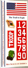 It Takes Two Eagle Scout Boy Scouts Sticker Sheet 5×12 Scrapbook Vintage 2004