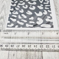 Black & Silver Animal Leopard Print Stickers 10″X4″ Lot of 5 Crafters Square