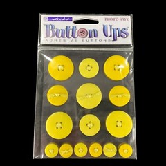 4 pks Sticko Button Photo Safe Adhesive YELLOW Buttons Scrapbook Stickers