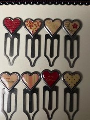NEW Making Memories PEBBLE CLIPS 8 LOVE STORY HEARTS free USA ship