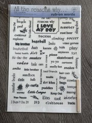 WHAT’S NEW Scrapbooking Sticker Sheet QUOTES Rub On Words Love My Little Boy
