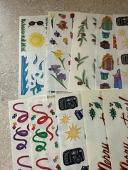 Lot of 65 Strip Sheets of Creative Memories Scrapbook Stickers, Some Vintage