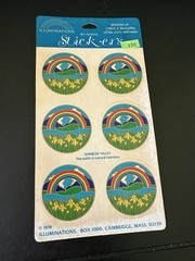 Vtg 1979 Illuminations Stickers Rainbow Valley 6 Sticker Sheet READ