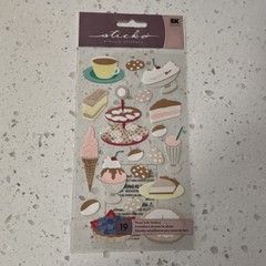 Sticko Dimensional Multicolor Food & Drink Scrapbooking Stickers