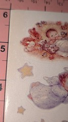 Vintage Hallmark Stickers Christmas Angels Manger Age Discoloration 1 Sheet