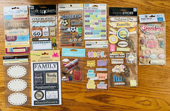 Mixed Lot of 39 Scrapbook Assorted Embellishments + 4 Provo Craft Scissors