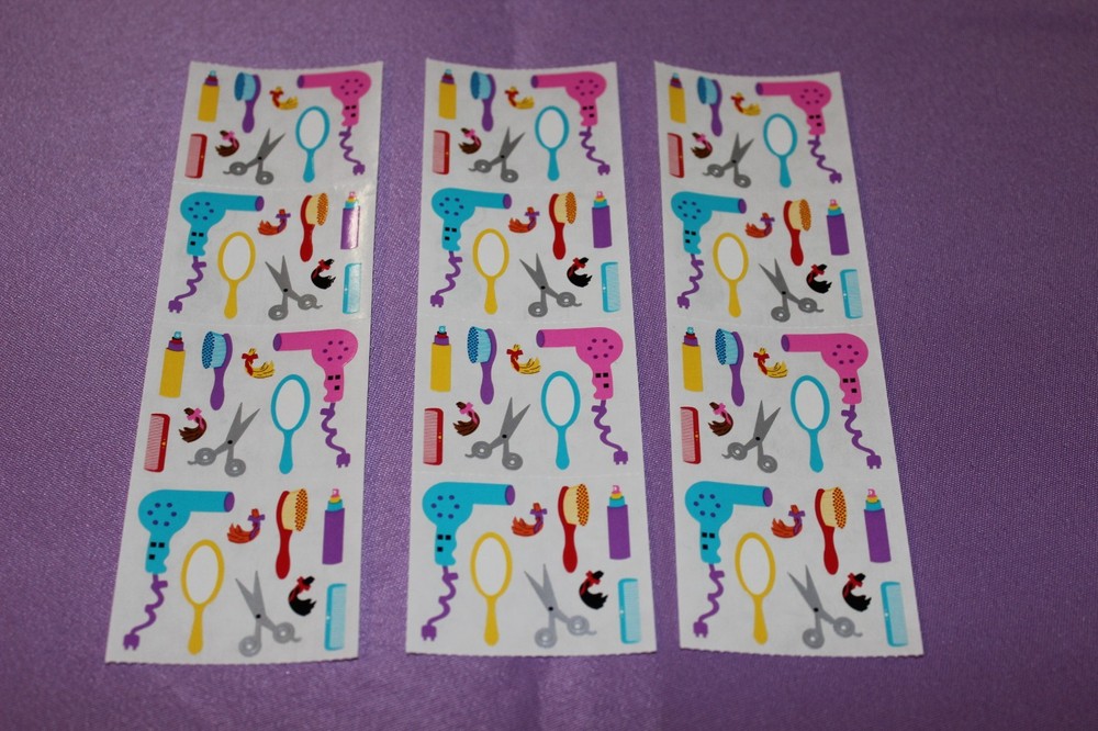 Mrs. Grossman’s LOT of 3 Strips Vintage 1998 Hair Styling Accessories Stickers!