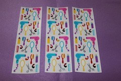 Mrs. Grossman’s LOT of 3 Strips Vintage 1998 Hair Styling Accessories Stickers!