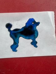 Rare Vintage 80s Mystik Oilies Oilie Oily Poodle Dog Touch Sticker 1980s Rare