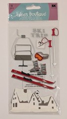 RARE Jolee’s Skiing Vacation Ski Trip Scrapbooking Stickers
