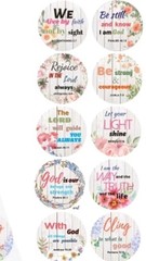 25 BIBLE VERSES ENVELOPE SEALS LABELS STICKERS 1″ ROUND – CHRISTIAN FAST SHIP