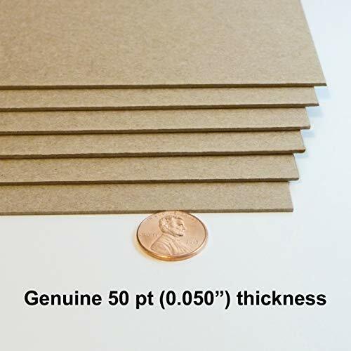 8.5 x 11 Inches 50 Point (.050) Kraft HEAVY WEIGHT CHIPBOARD SHEETS