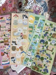 Kawaii Sakura Stationery Sticker Craft Kit Vinyl Scrapbook Animals Huge Lot