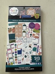 LOT of 5 Happy Planner NEW Sticker Books-Fall-Christmas-Tropical-Animal-Sewing