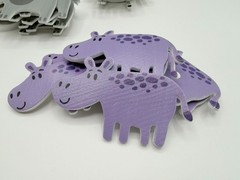 Safari Animal Foam Craft Stickers 40pcs Giraffe Zebra Elephant Hippo Leopard Lot