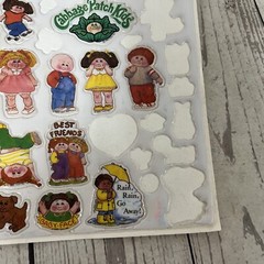 Partial Sheet Vintage 1980’s Puffy Cabbage Patch Doll Stickers