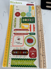 Cosmo Cricket Card Stock Stickers «Garden Variety» Home Grown Happy Scrapbooking