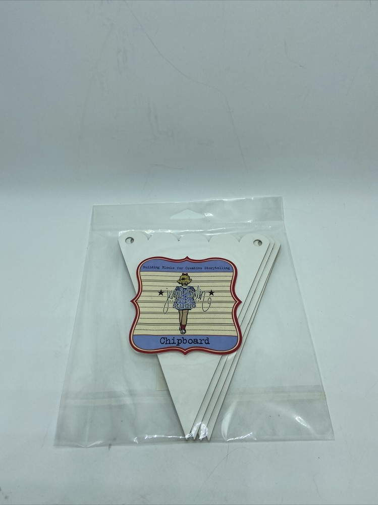 Jenni Bowlin Studio Chipboard 4Piece Scalloped Banner Set Large CP214 New Sealed