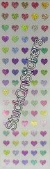 Mrs Grossman PASTEL HEARTS MICRO MULTI Glitter Sparkle Stickers 2018 wedding