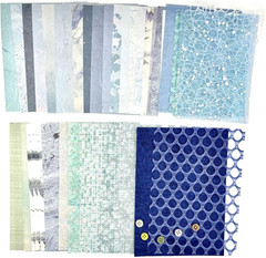 Textured Scrapbook Paper Mesh Fabric – Junk Journal Supplies Assorted Set 51 She