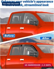 Tape-on Rain Guards Fit for 2005-2021 Nissan Frontier Crew Cab (4 Full-Size Door