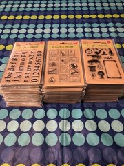 Huge wholesale Lot-108 Packages Crafters Square Scrapbook Sticker Clear Stamps