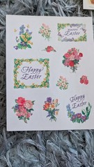 Vintage Stickers Easter Spring Hallmark Paper Art Lot 7 Sheets Storage Odor READ