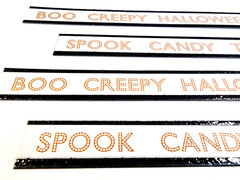 K&Company Halloween Words Cardstock Stickers 4pc RARE Scrapbooking New