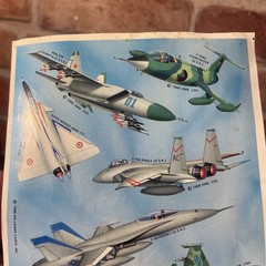 Vintage 1988 Hallmark Cards Stickers Fighter Jets F-16 F-18 Planes 2 Sheets