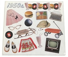 VINTAGE Frances Meyer, Inc. Photo Stickers – 1950s – TV DINNER – DINER FOOD ++