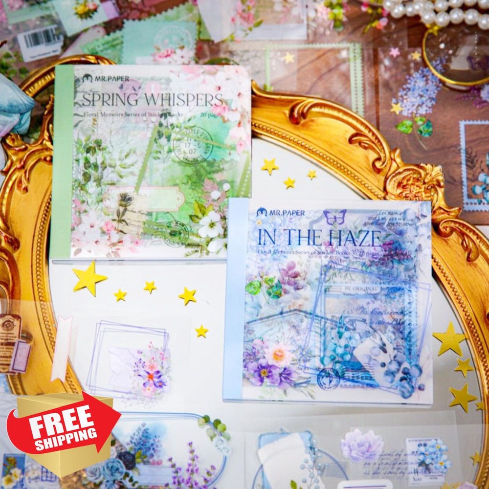 Doukado Sticker Book Floral Calligraphy