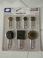 Cloud 9 Design Series Photo Banner II Epoxy Paper Clips 7Pc Dog Themed Scrapbook