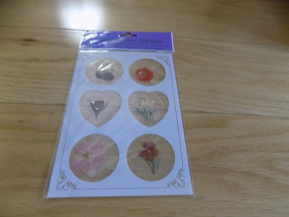 Vintage Real Pressed Flower Sticker secure stationery & envelopes stickers