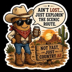 Country Boot Sticker/Scenic Route/Country Music/Brunette/Wind Up Missin You