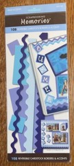 Scrapbooking MEMORIES Reversible Card-stock Borders Accents 12” Shapes Scrapbook