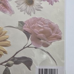 K&Company Embossed Stickers White Flowers(2) Pastel Flowers(1) Scrapbooking