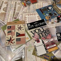 Huge Scrapbooking Supply Lot Stickers Paper Embellishments Mixed Craft 3 Pounds