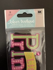 Jolee’s Dimensional Little Princess Stickers Glitter Pink Green-NEW