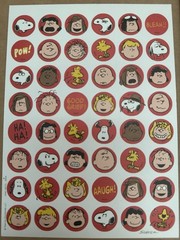Charles M Schulz Peanuts Snoopy & Friends Sticker Sheet Large Format Hallmark