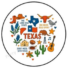 TEXAS STATE ENVELOPE SEALS LABELS STICKERS PARTY FAVORS