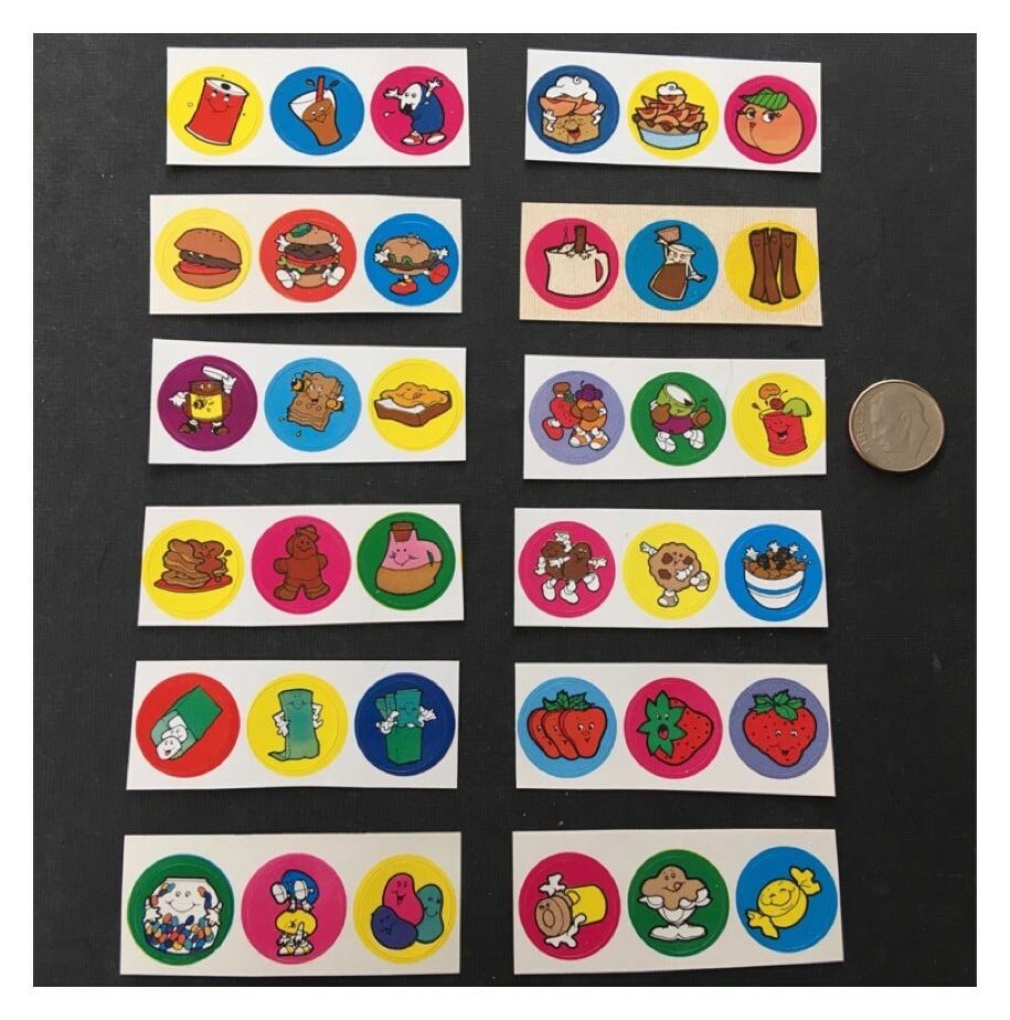 LOT of 36 Vintage 90’s CTP Scratch and Sniff Stickers STRONG SCENT 80’s Trend