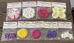 Vintage Lot 14 Pkgs Of Posies & Pretty Petals Flowers Scrapbooking Card Making