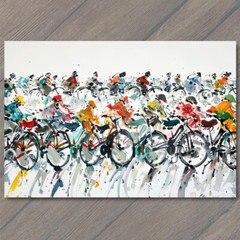 STICKER Bicycle Collage Riding Bikes Funny Cute Strange Wheels Fun Cute Art