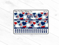 1007-5A~~July 7X9 Monthly View Planner Stickers.