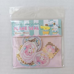 Sanrio Flake Seal Stickers 10 Designs / 40 Pieces 2022