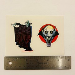 RETRO STICKER LOT Black Cat Witch Dracula Moth Vampire Skull NEW