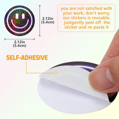 50PCS Smiling Glitter Neon Stickers, Cute Water Bottle Stickers for Kids, for Te