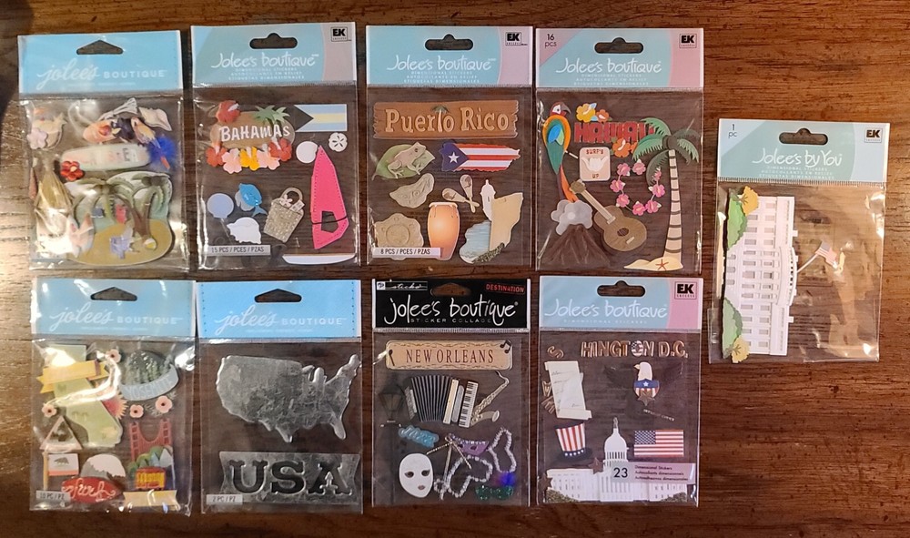 Jolee’s Boutique Destinations I Scrapbook Stickers (UPDATED 05/11/24)