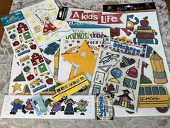 Sandy Lion SCHOOL DAYS THEMED Assorted Scrapbook Craft Sticker Pack Bundle