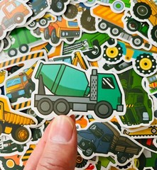 50 Cute Toddler Kid Stickers/Construction Farm Pickup Trucks For Kids Stickers